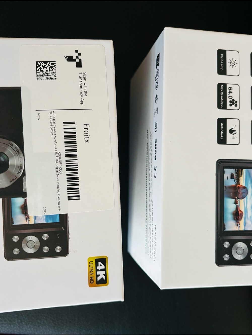 4K Ultra HD Black Compact Digital Camera